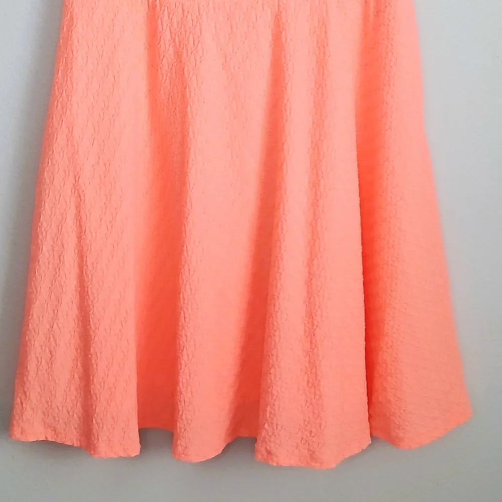 Mossimo Supply Co Sleeveless Textured Dress Neon Orange Size XL